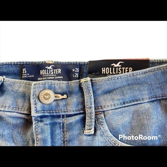 CLEARANCE Hollister High Rise Super Skinny Jeans Butterfly NWT SIZE 3 - Picture 3 of 6